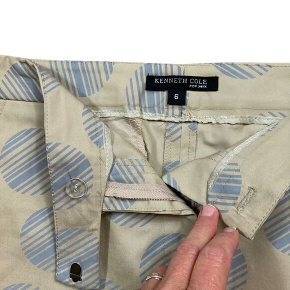 Kenneth Cole Beige and Blue Skirt, Size 6 - Picture 3 of 6